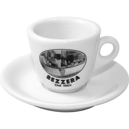 Bezzera Espresso Cups - "Bezzera since 1901" - 70ml with Saucer