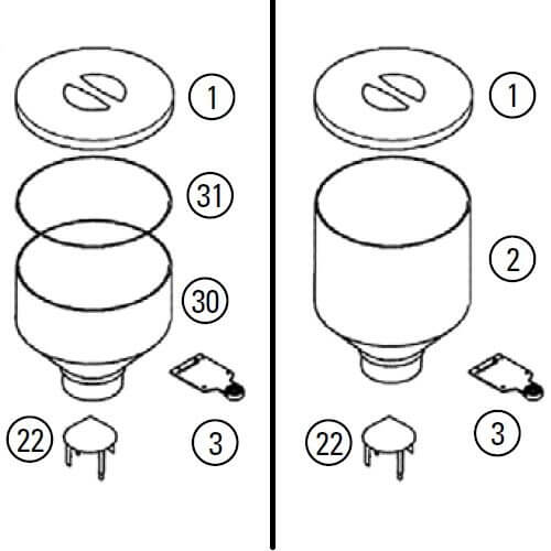 Quamar spare part - Hopper