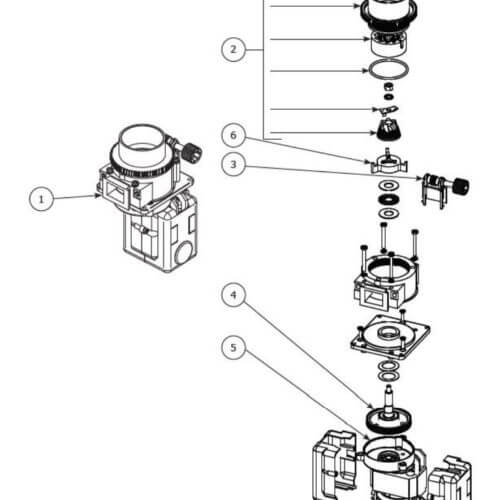 Spare part - Bezzera BB005- 0C201R4011D plastic gear assembly