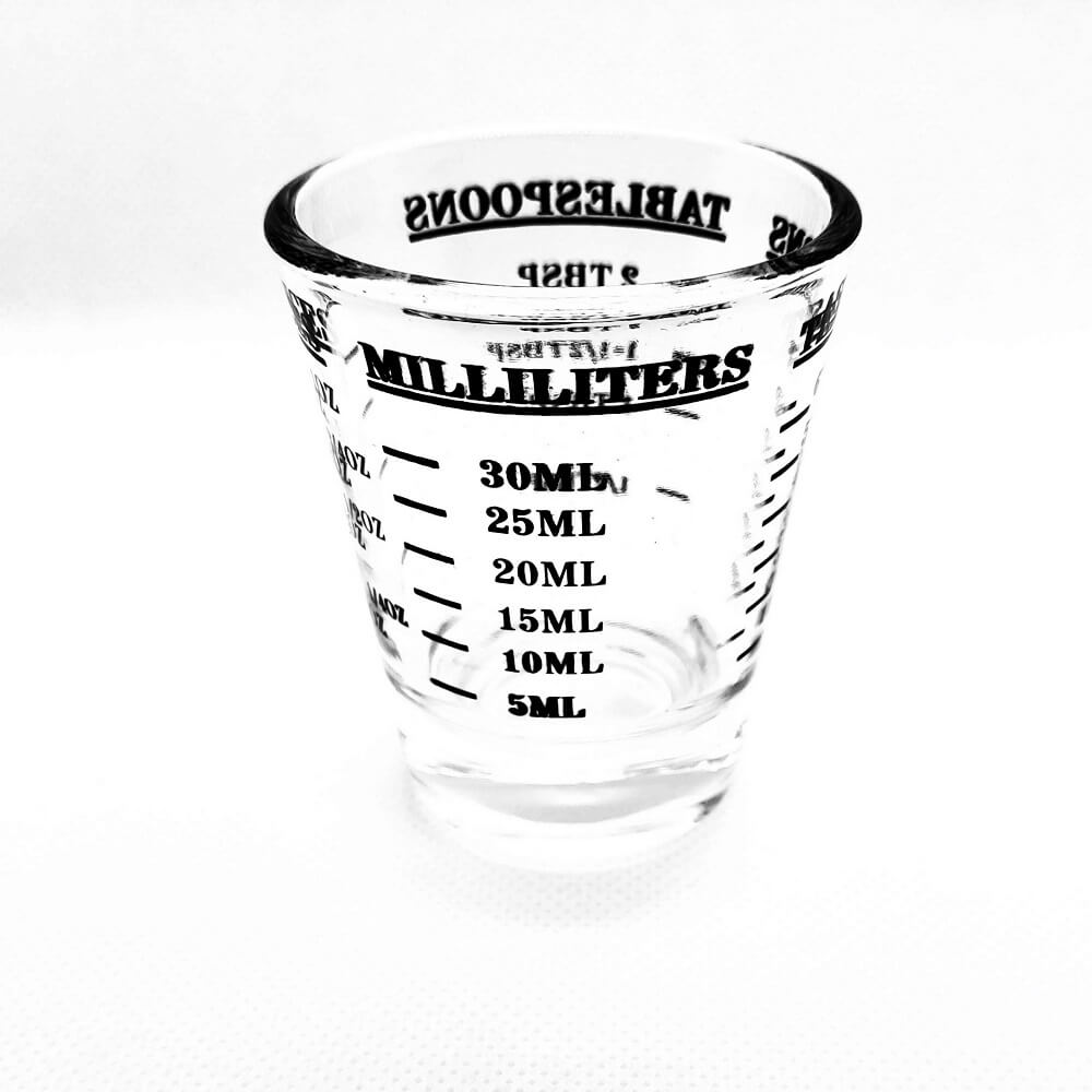 tsp glass measure cup 30ML Glass Measuring Cup Espresso Shot Glass