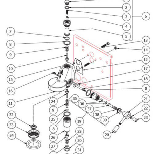 Bezzera E61 Grouphead Service Kit